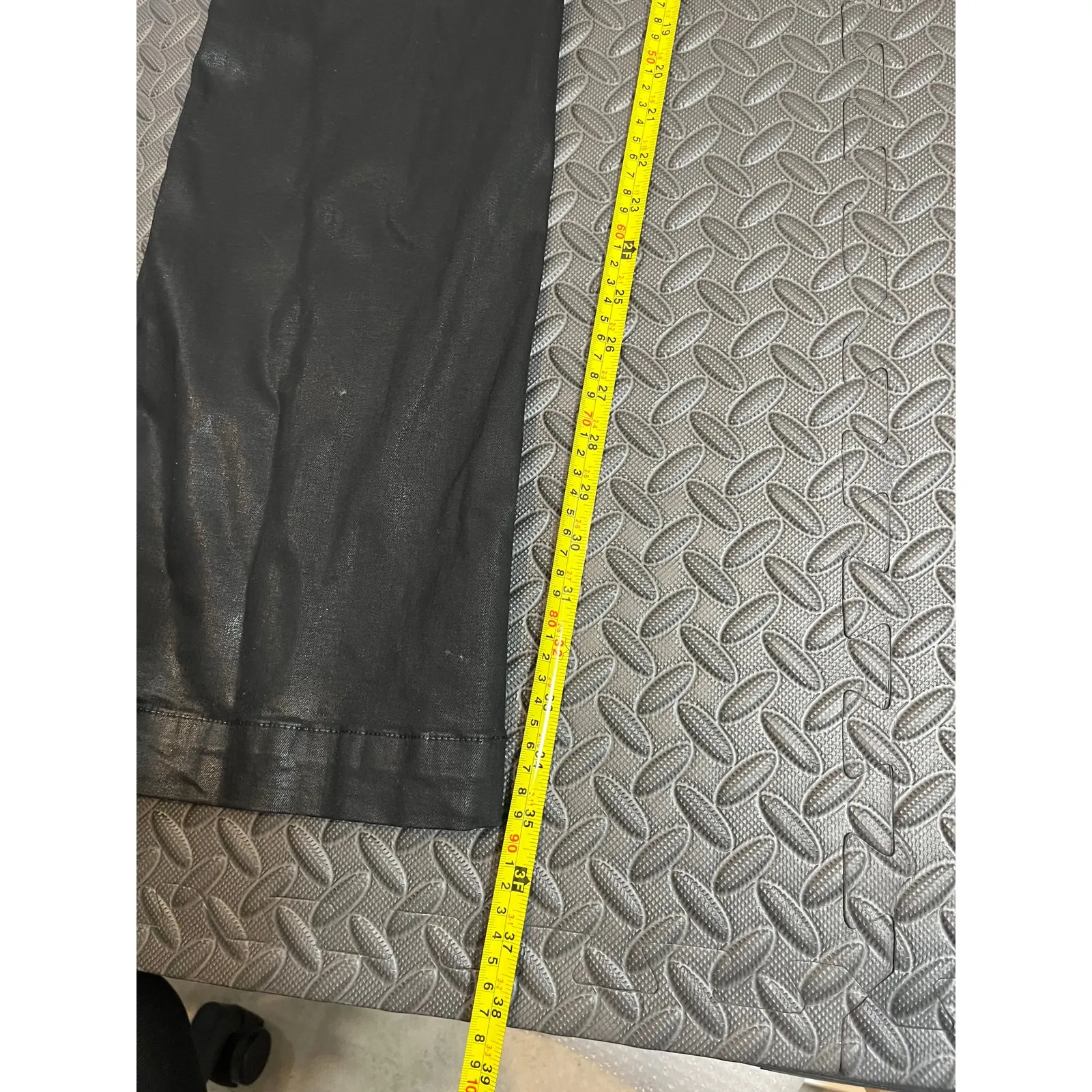 7 for all man‎ kind super Dojo jeans coated black revolve pants womens size 34 - Image 9