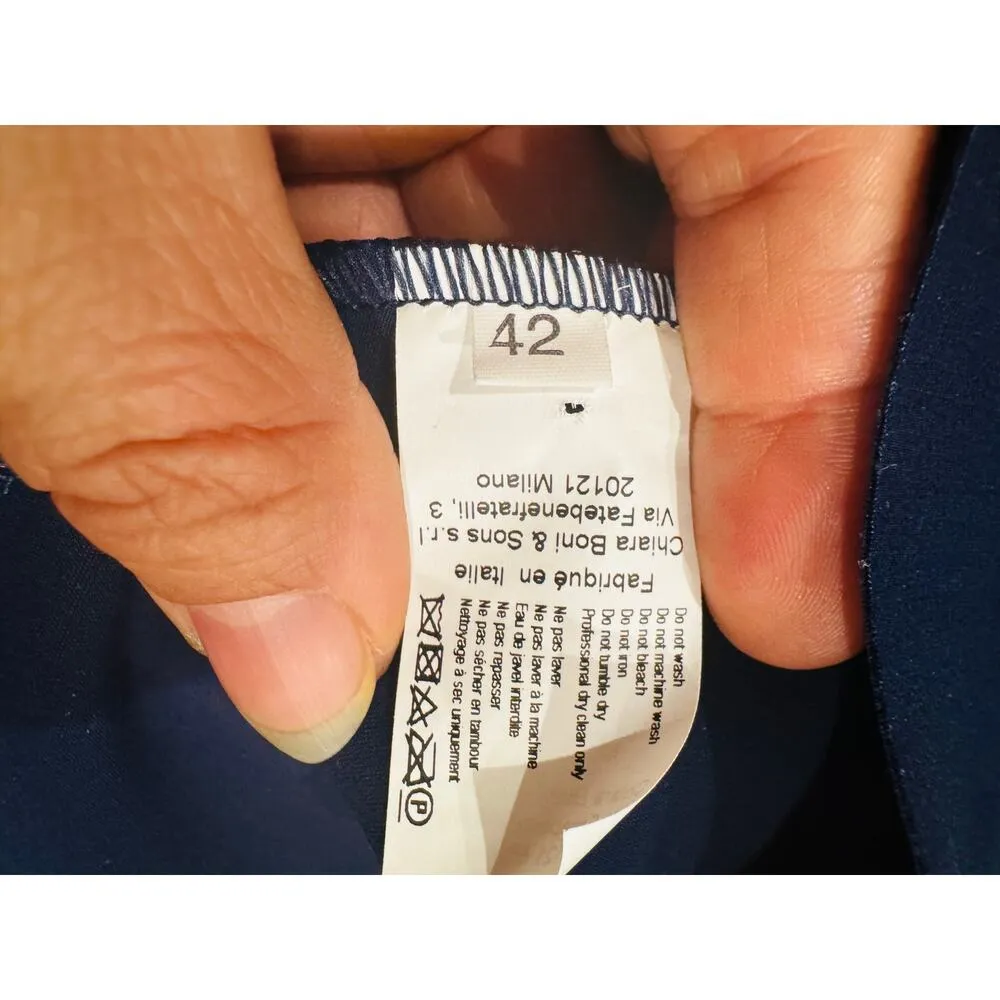 Chiara Boni La Petite Robe navy Blue Ruched Sequin - Image 4