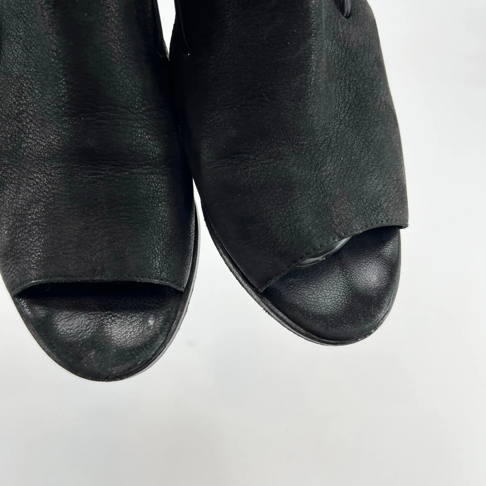 Eileen Fisher Nikki Women's Open Toe Ankle Peep Toe Heels chunky heel size 8.5 - Image 4