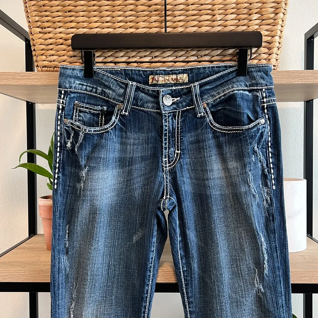 BKE Culture Mid-Rise Factory Distressed Crop Jeans, 29 - Image 2