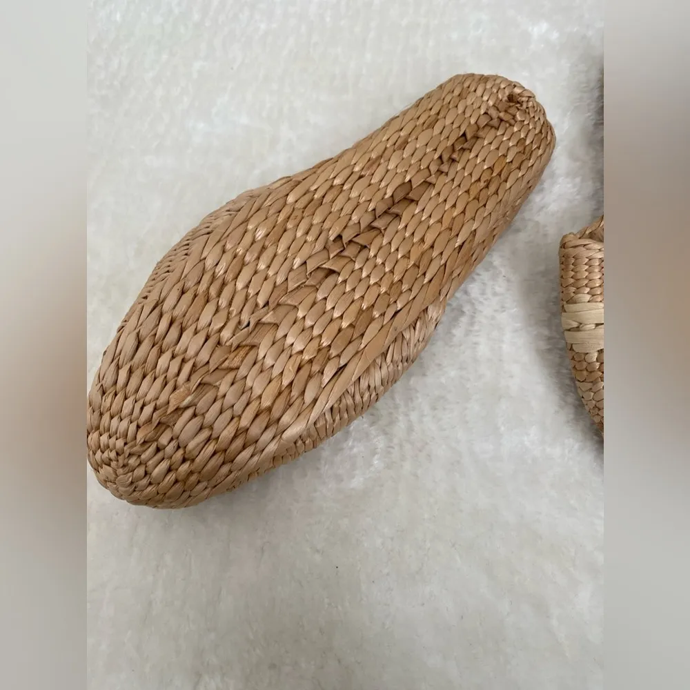 Wicker Rattan Slide Sandal, Size Unknown - Image 2