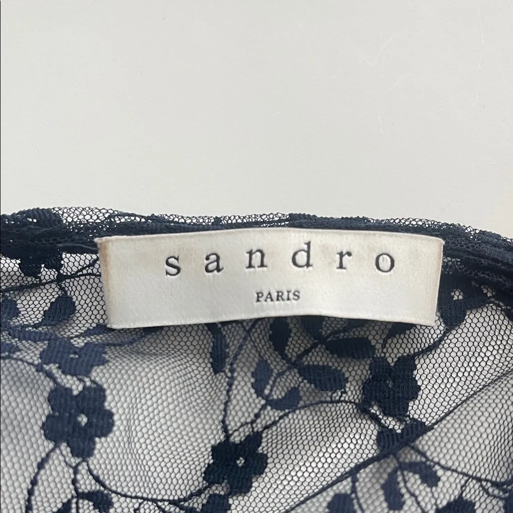Sandro Peggysue Lace-Back Dress - Image 11