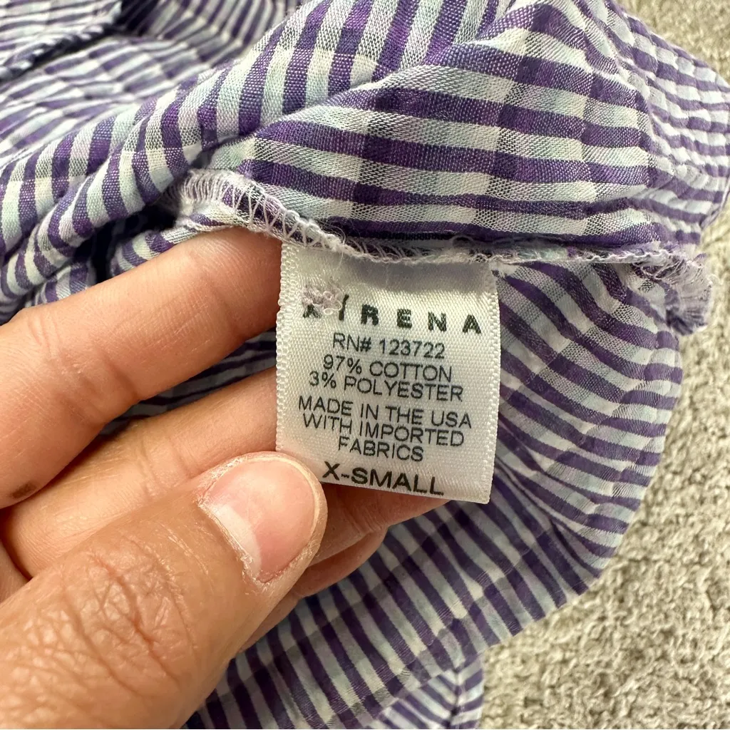 XiRENA Women’s Dawson Crinkled Button Down Shirt Longsleeve in Plaid Purple XS - Image 11