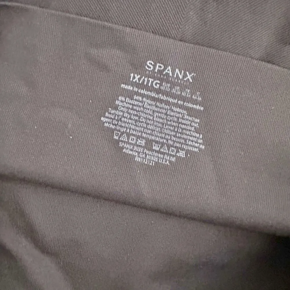 SPANX | Solid Black Thick Shapewear Leggings Tummy Thigh Smoother | Size 1X - Image 6