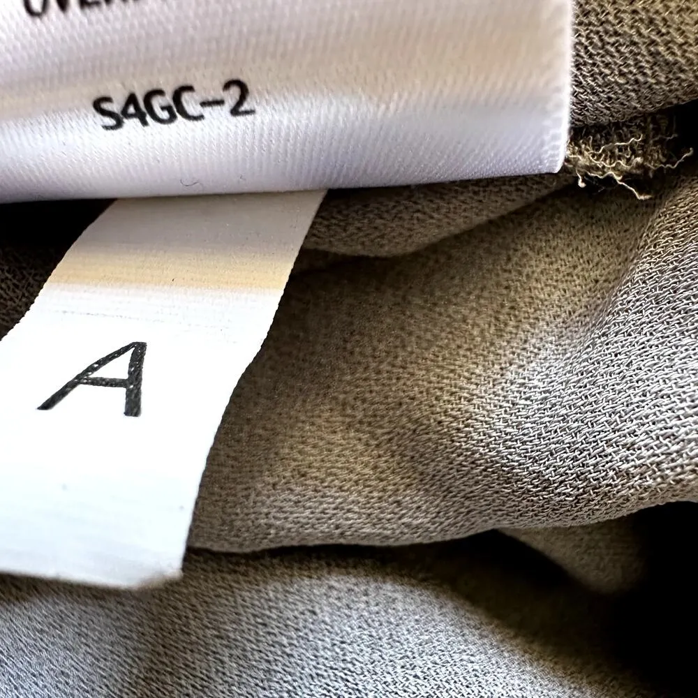 Eileen Fisher Silk Georgette Pants Tapered Ankle Mid Rise 100% Silk Gray XL - Image 4