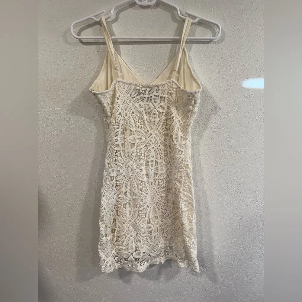 Jack Crochet Knit Off-White Dress Size 6 - Image 6