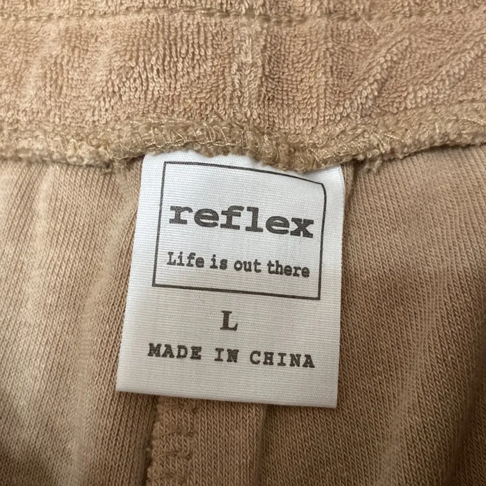 Reflex Tan Terry Cloth High Rise Shorts Size L Size L - Image 2