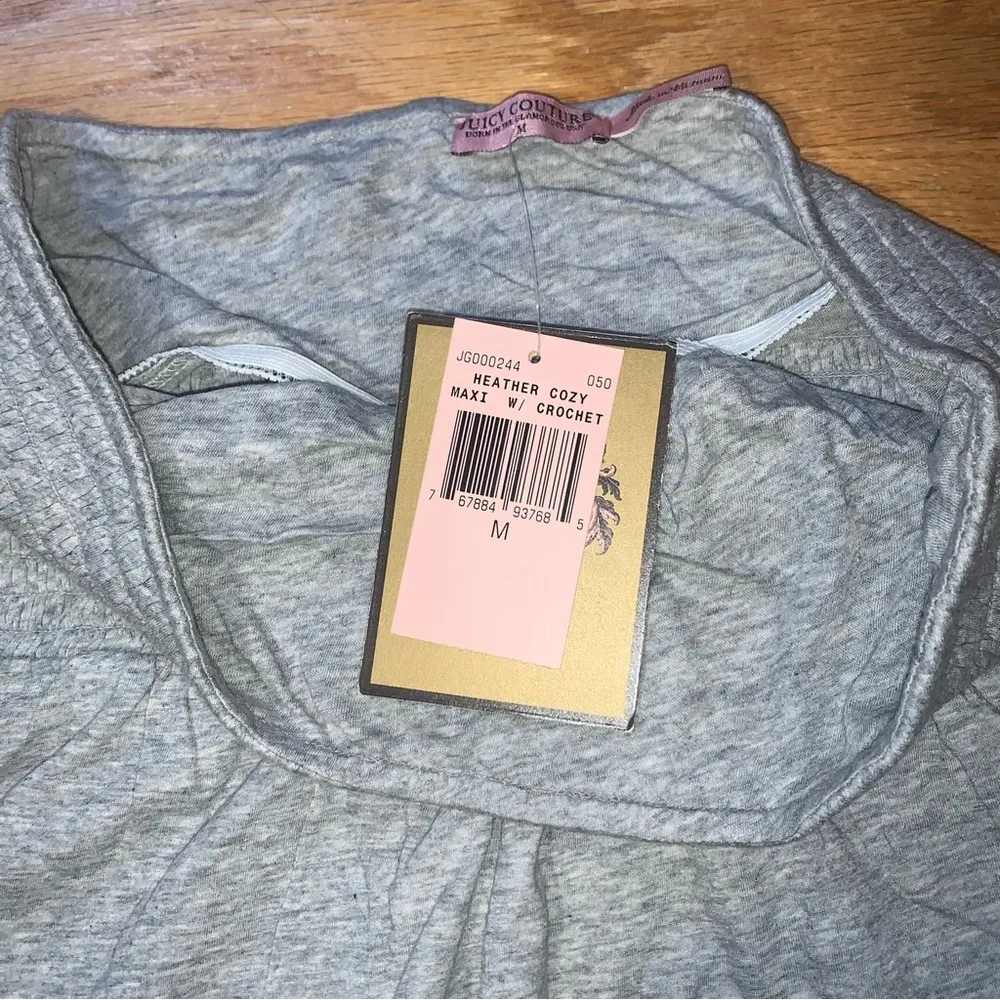 Juicy Couture Pam Gela Heather Cozy Long Maxi Crochet Modal Gray Dress Women's M - Image 5