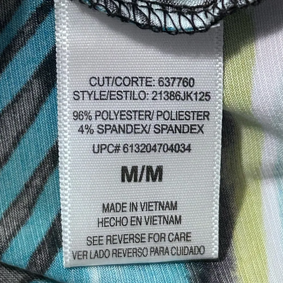 Heart Soul‎ Women's Teal Black White Embellished Scoop Neck Tank Size M - Image 5