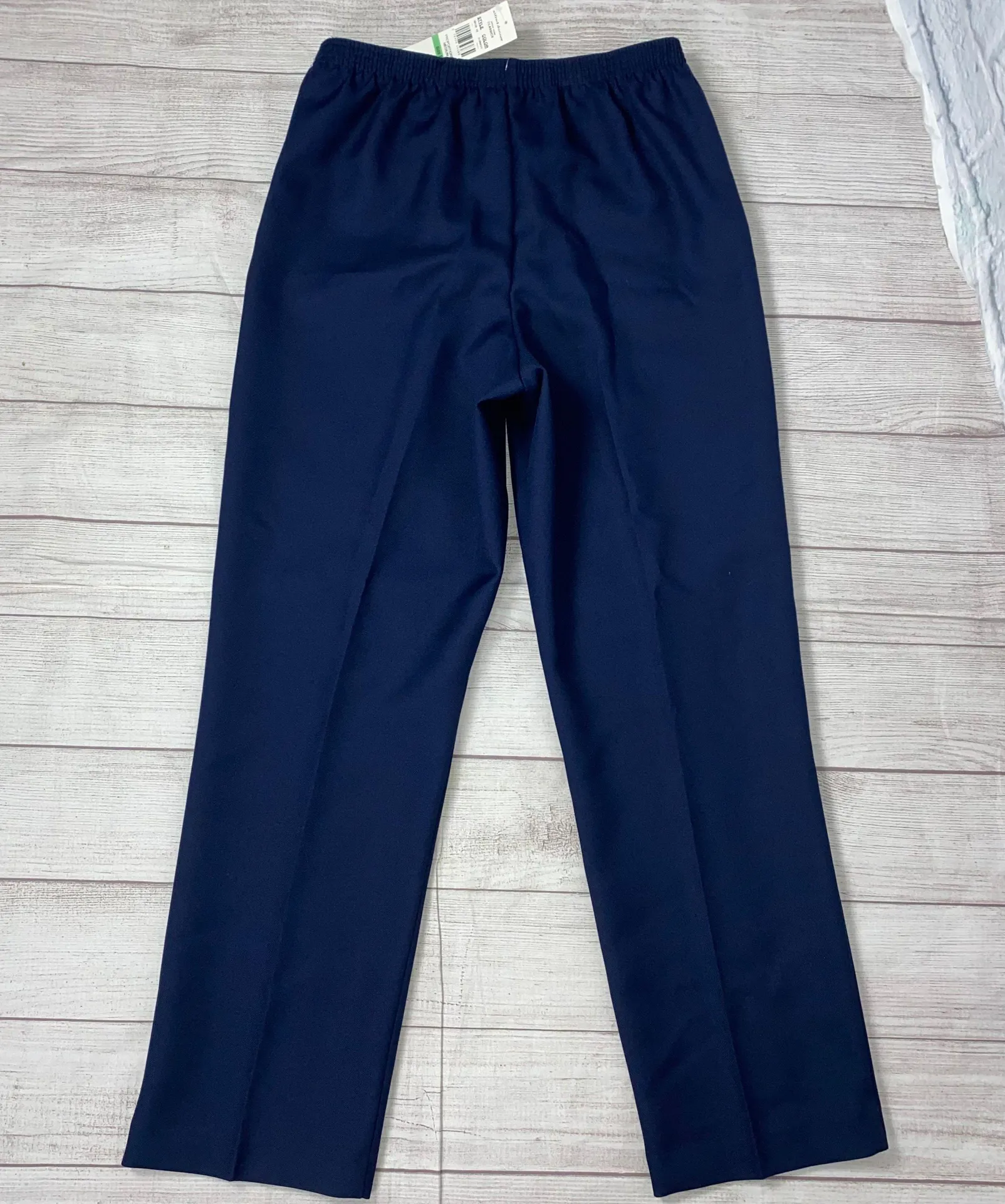 Alfred Dunner women 8 pull on slacks navy blue   - Image 10