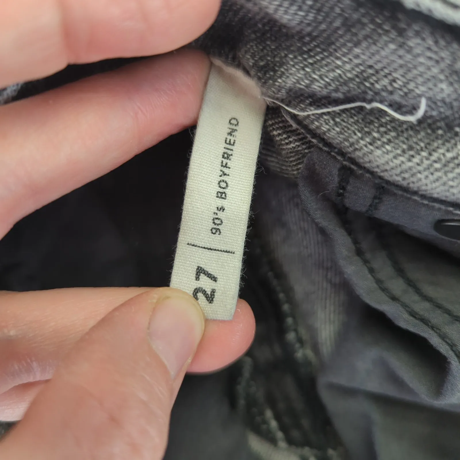 PacSun '90s Boyfriend Jeans Loose Baggy Black Distressed‎ Women's 27 Rigid Denim - Image 8