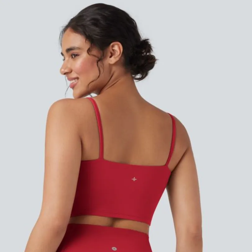 Halara UltraSculpt Cropped Yoga Tank Top red “auroa orange” XS NWT - Image 2