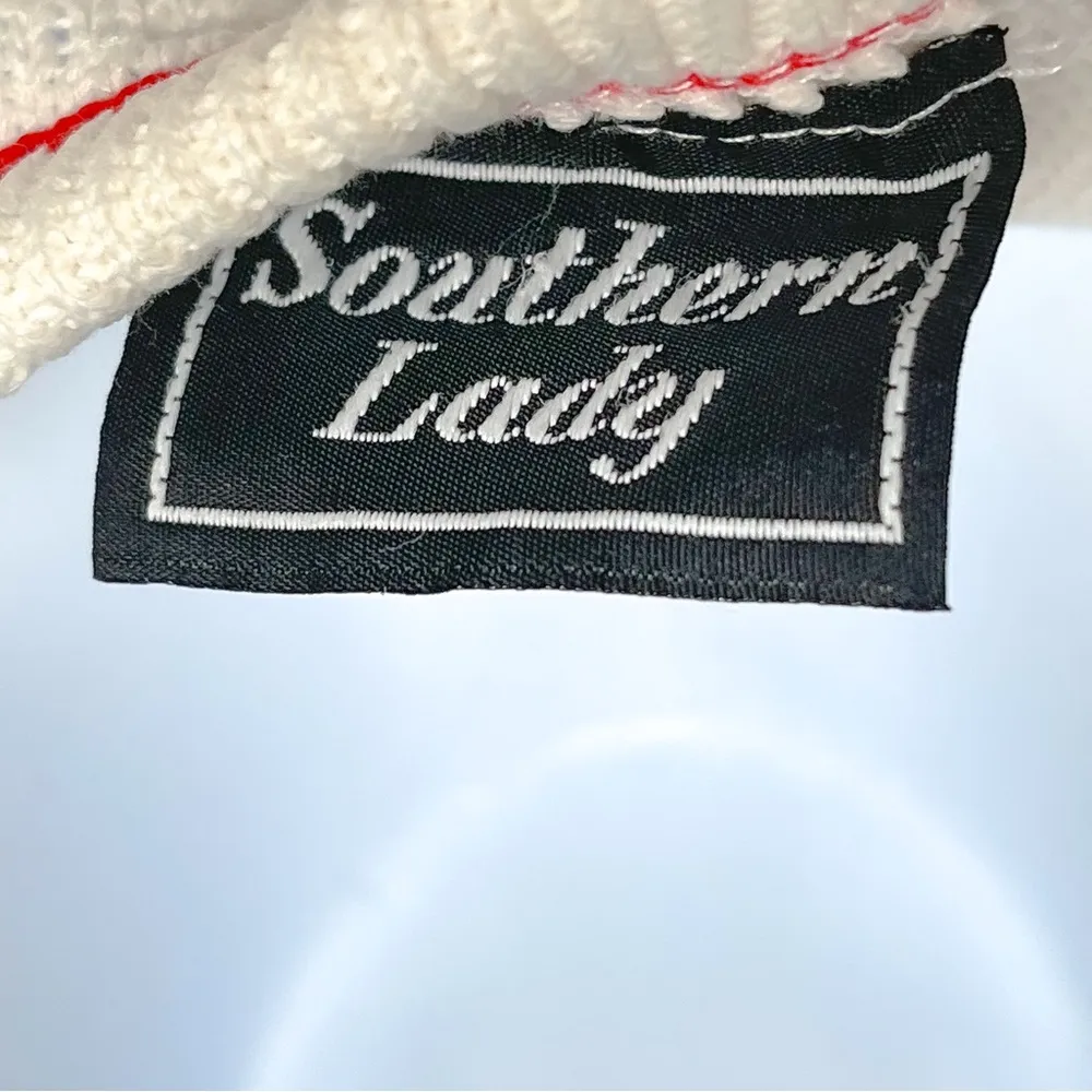 Vintage 80s 90s Butterfly Embroidered Knit Sweater Top Southern Lady Oversized Red Size L - Image 5