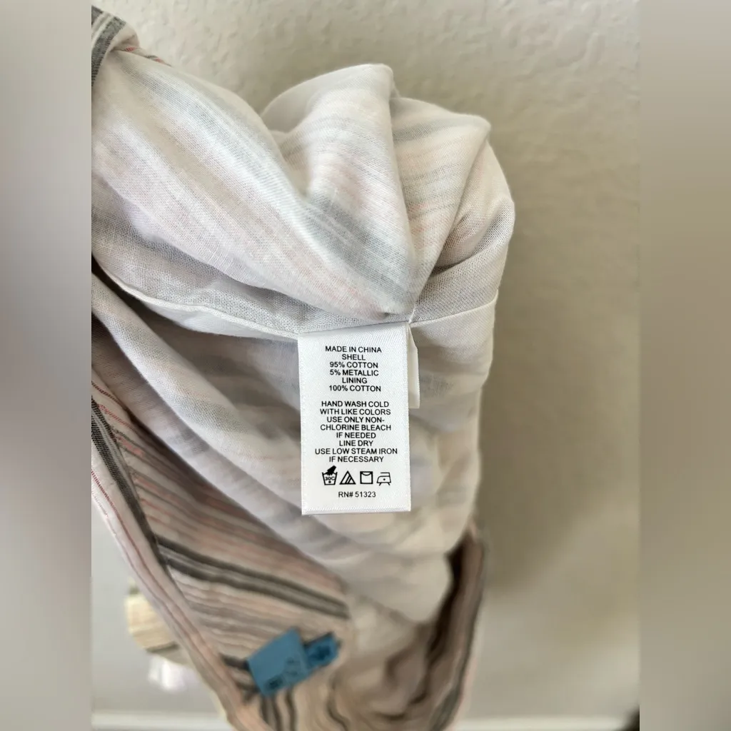 CeCe Cotton Striped Shorts Size  14 - Image 8