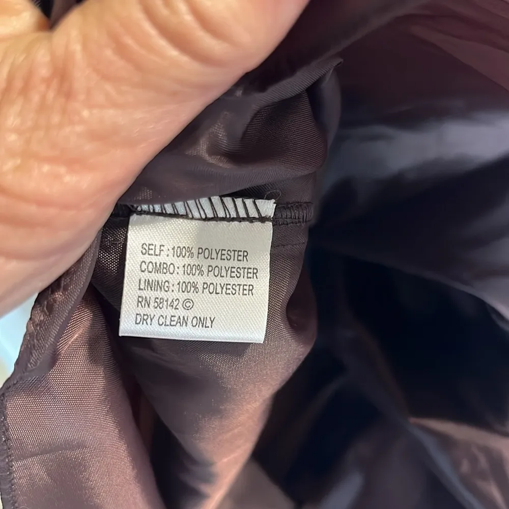 London Times Brown Midi Halter Dress Womens 10 - Image 6