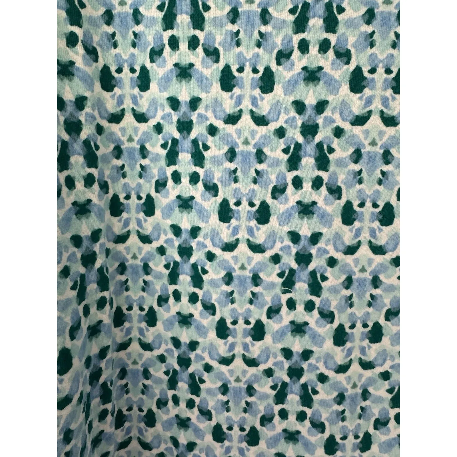 Croft & Barrow women’s Classic T-shirt 4X crewneck Blue Green Watercolor New - Image 5