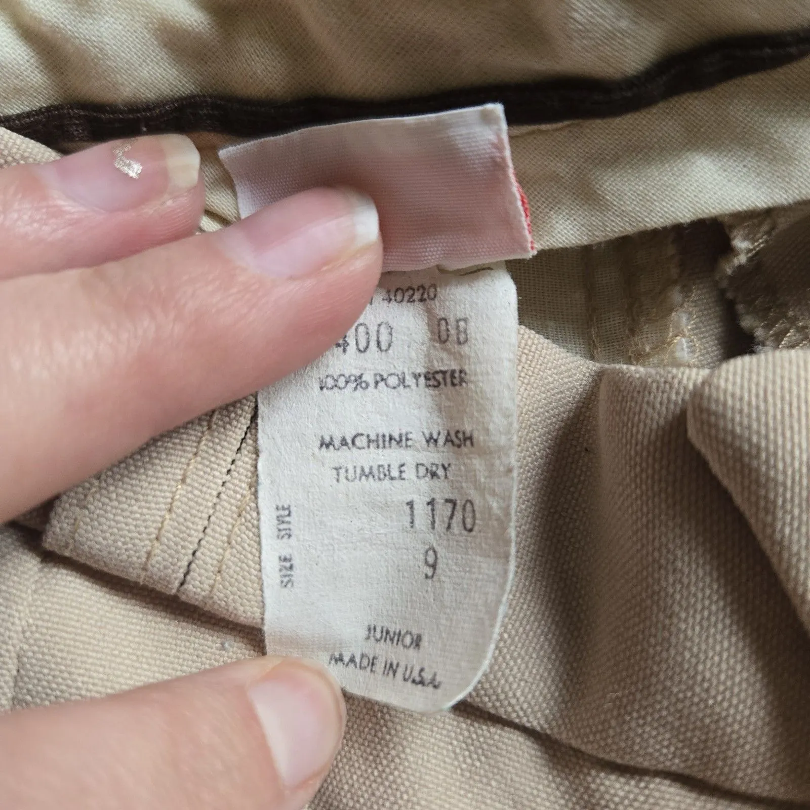 Vintage University Park Juniors 9 Pleated High Rise Beige Pants 26x30 USA Made Size undefined - Image 6