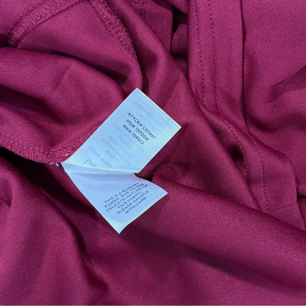 NWT Lulus Devotion to Love Wine Satin One-Shoulder Maxi Dress Size medium - Image 9