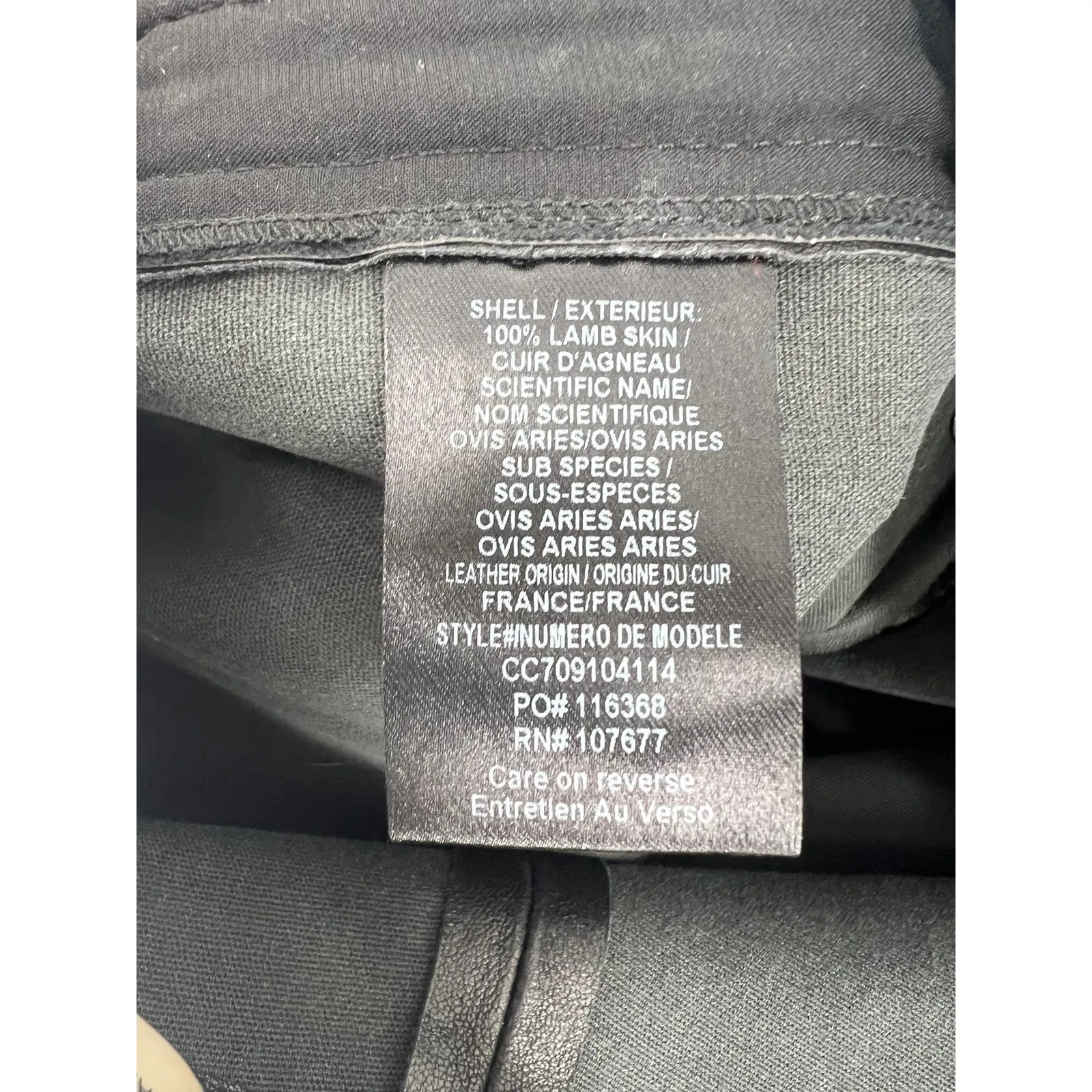 Alice + Olivia Maddox Chain Detail Leather Leggings Black Lambskin Size 6 - Image 14