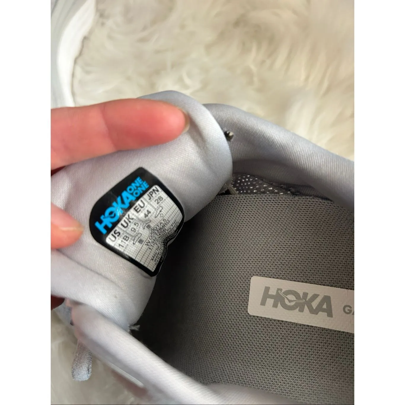 Hoka One One Gaviota 5 Womens Sz 11B Running Athletic Gary Lace-Up Sneakers - Image 5