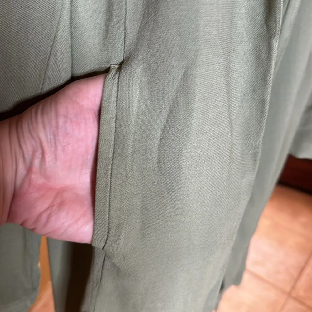 Transit Par Such Sage Green Outerwear Long Cardigan Size 2 - Image 2