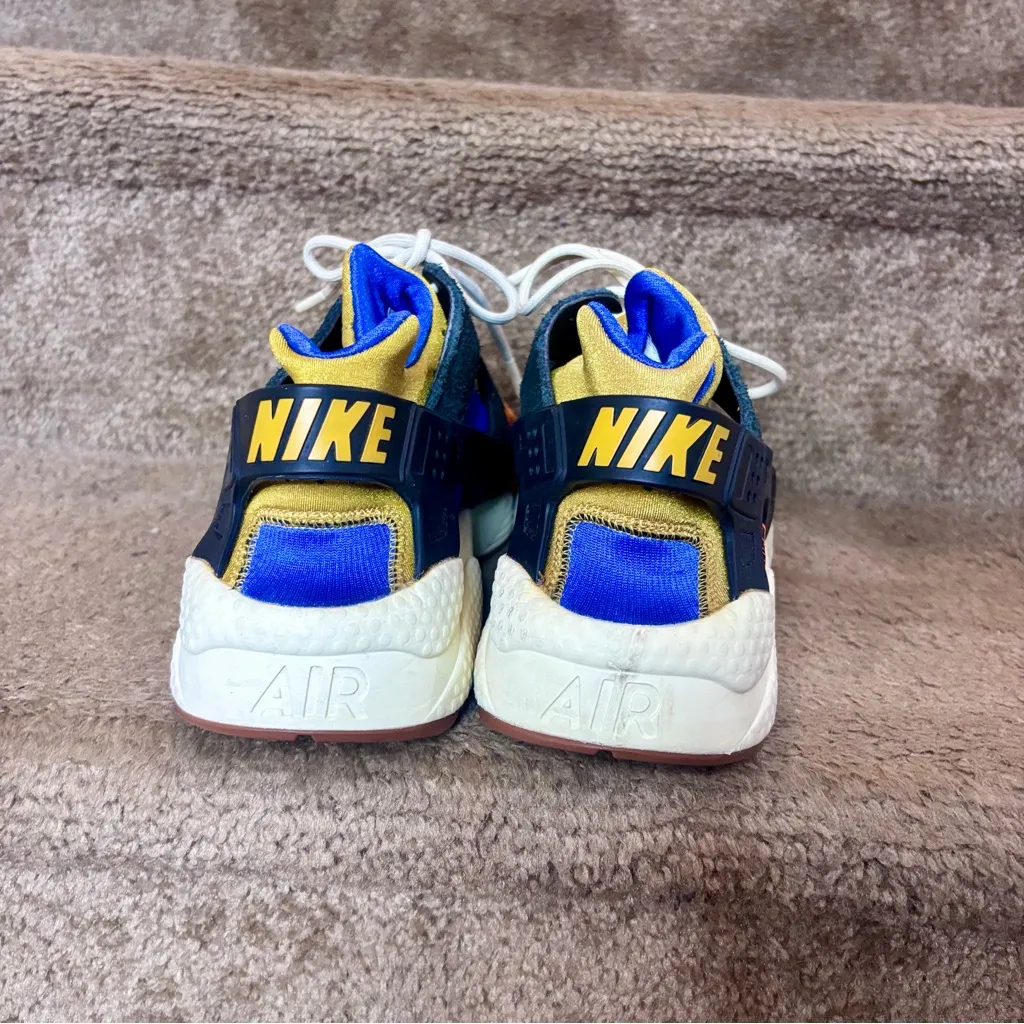 Nike Air Huarache Women’s Size 9.5 Sneakers Orange Blue Black Gold Retro Shoes - Image 5