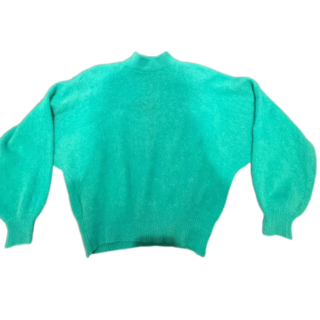 Rafaella Teal Green Crew Neck‎ Dolman Sleeves Ribbed Pullover Sweater Large - Image 2