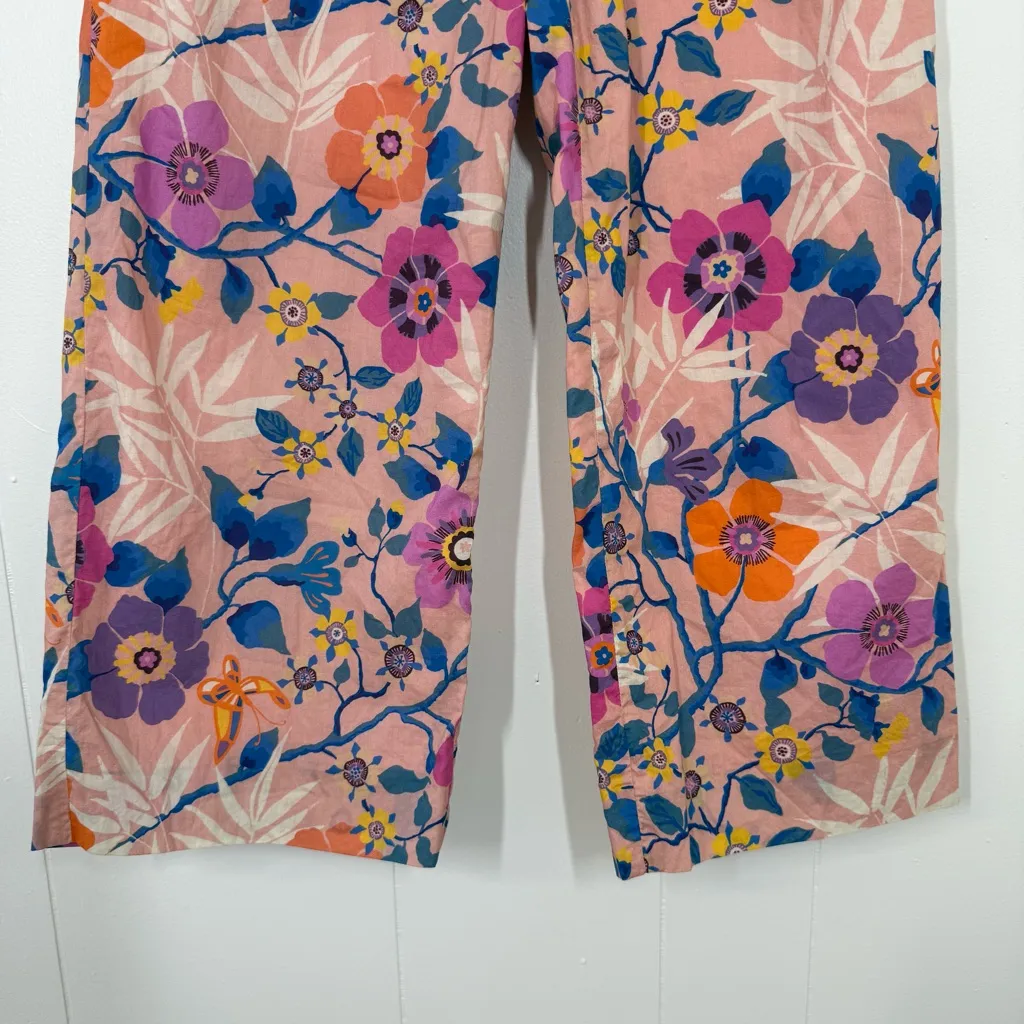 J. Crew X Liberty Fabric Pavilion Pink Wide Leg Crop Pant - Image 9