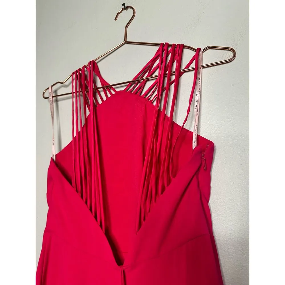 HALSTON Fuchsia Rose Pink Asymmetrical Hemline Multi - Image 16