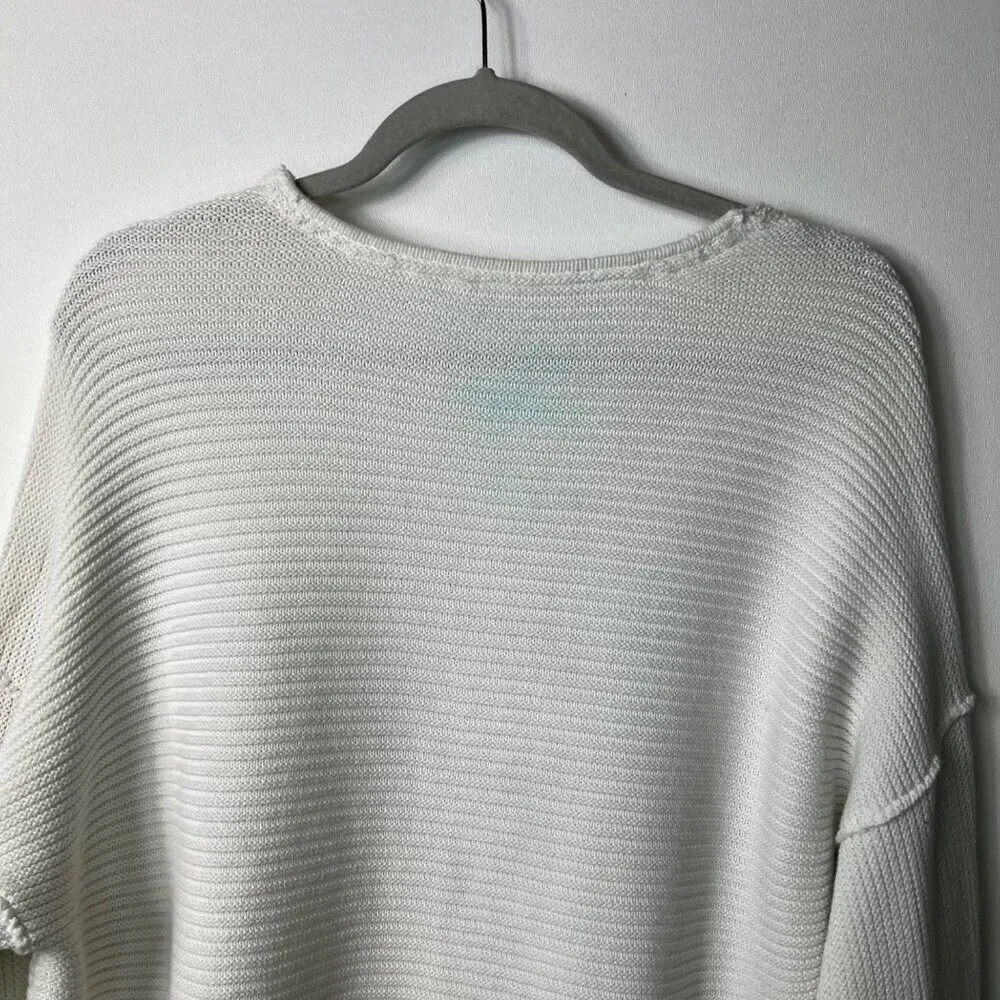 Free People‎ La Brea Relaxed Fit Ribbed V-Neck Knit Women’s size small - Image 8