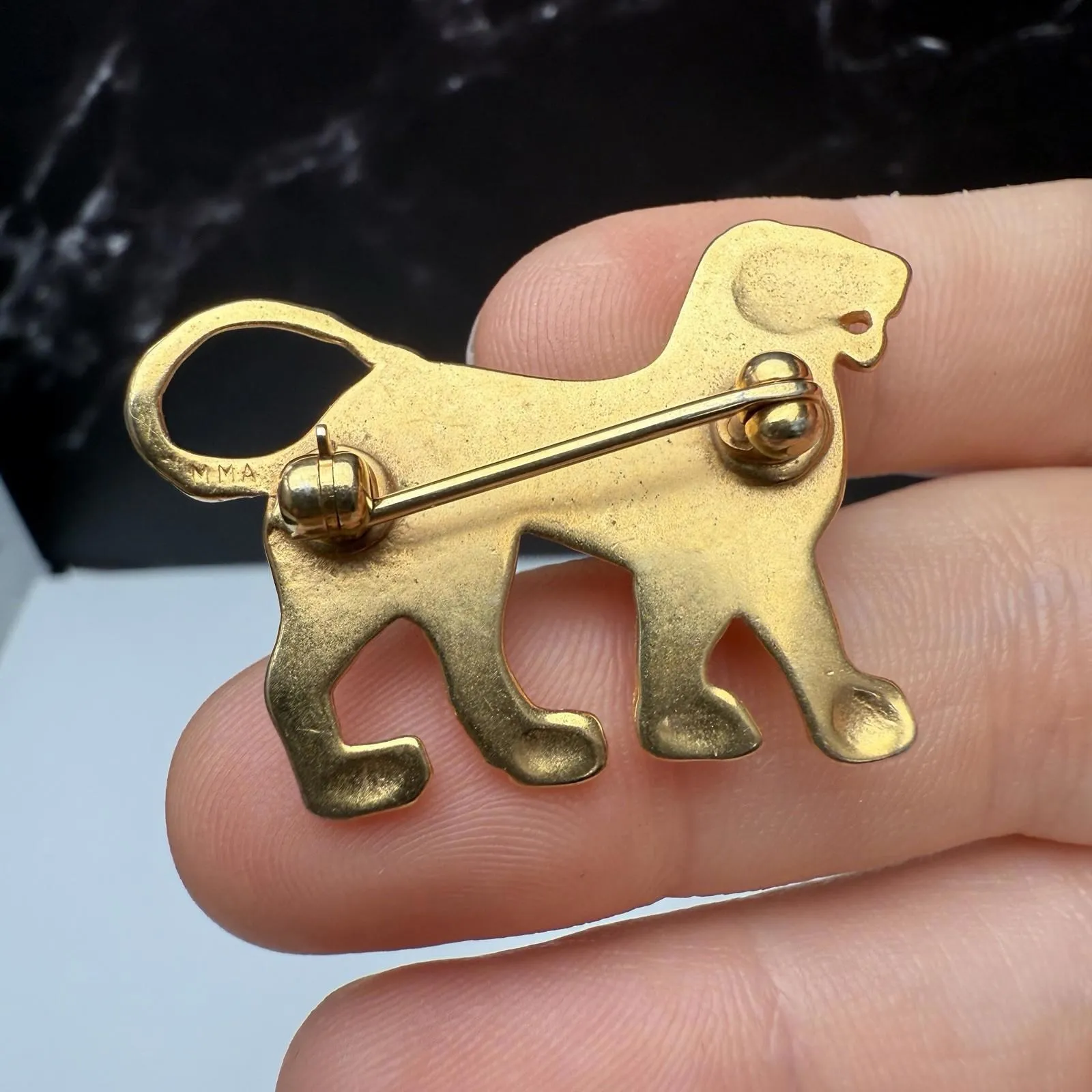 Persian Lion MMA Metropolitan Museum of Art Gold Tone Persian Lion Brooch Pin - Image 6