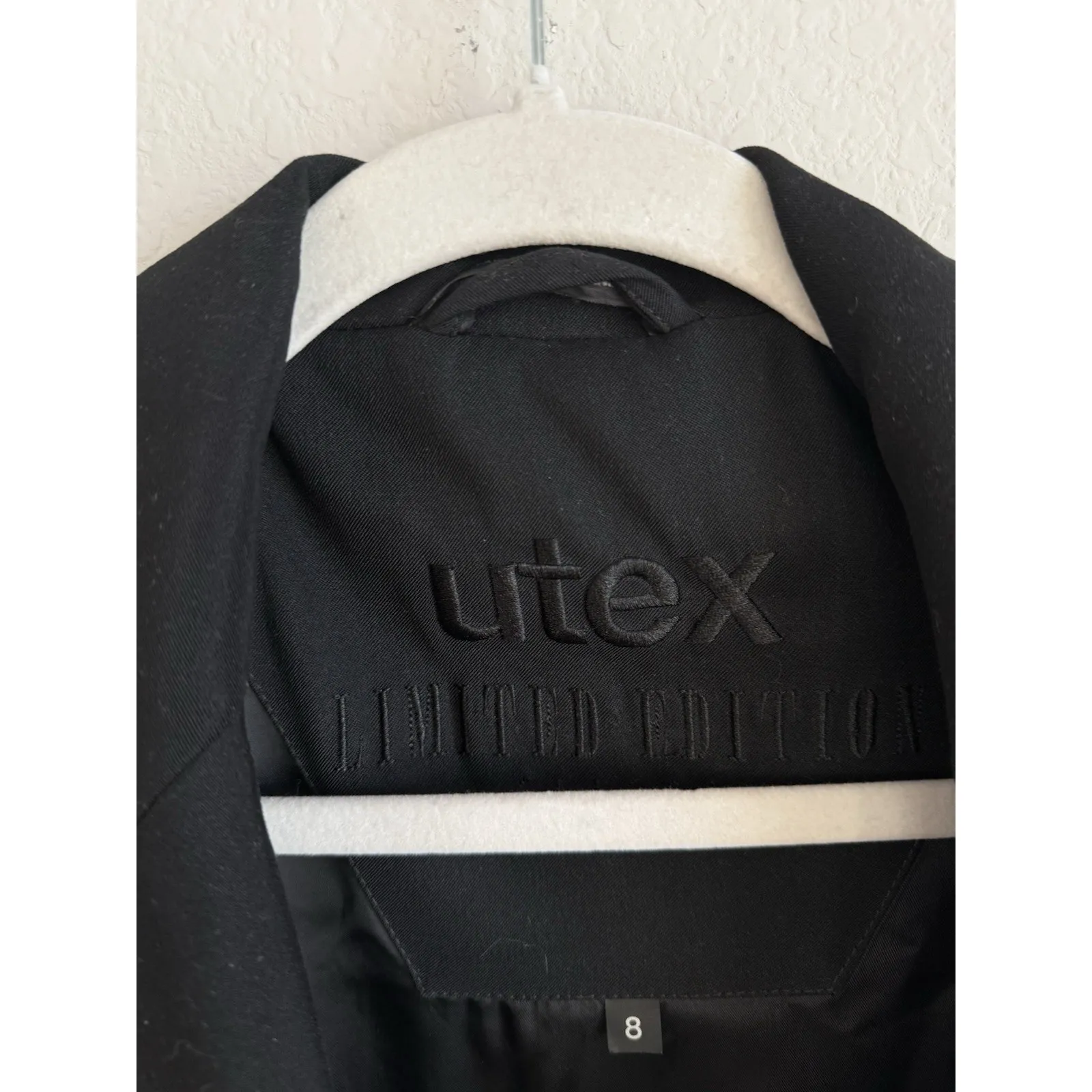 VTG Utex Limited Edition Women Sz 8 Black‎ Swing Trench Coat Classic Lightweight Black - Image 5