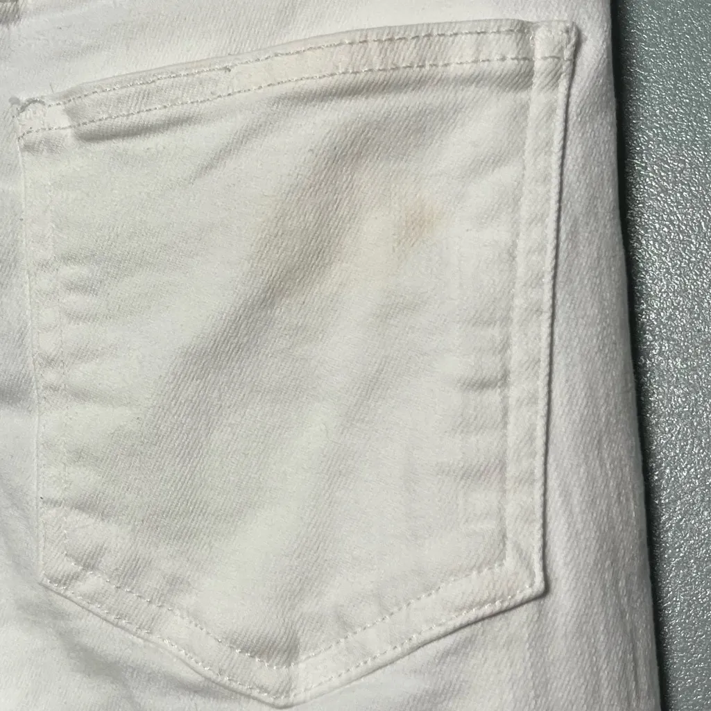 Veronica Beard Carly High-Rise Stretch Kick-Flare Crop White Jeans Womens 26 - Image 9