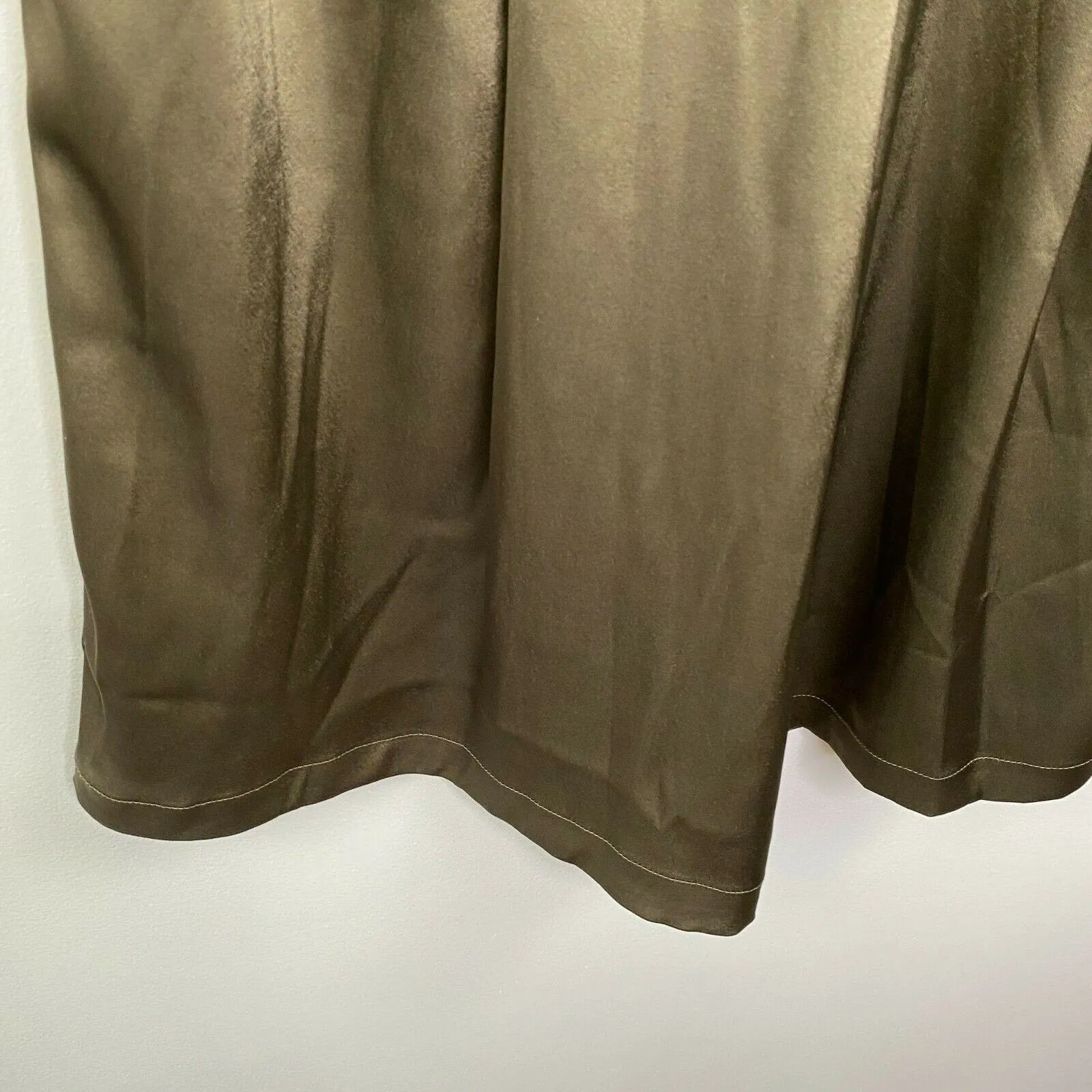 Koral Pine Green Celeste Wide Leg Satin Pants Women Small Parachute Grunge - Image 4