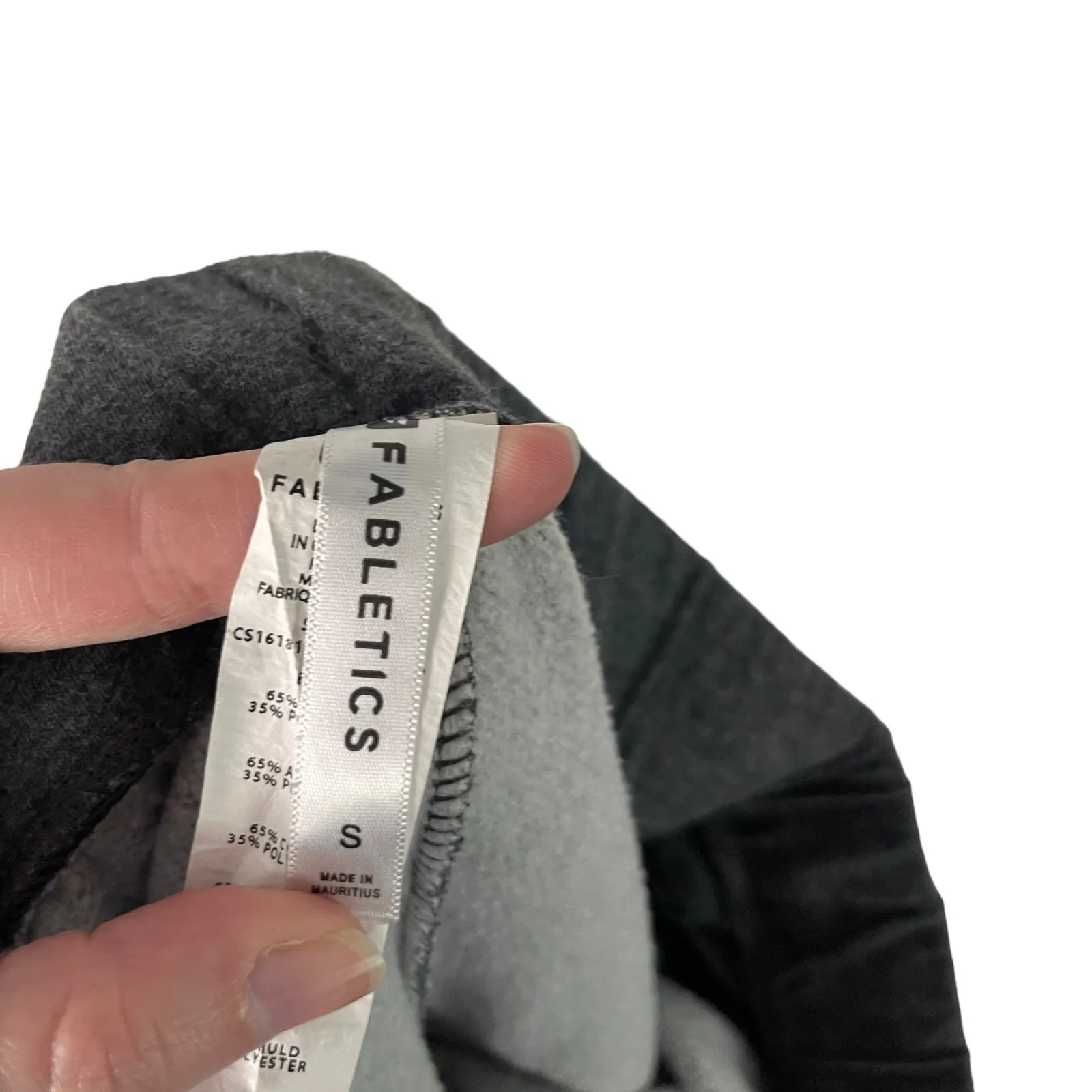 Fabletics  Women's Size Small Grey Cut Off Double Draw String Sweat Pants‎ - Image 8
