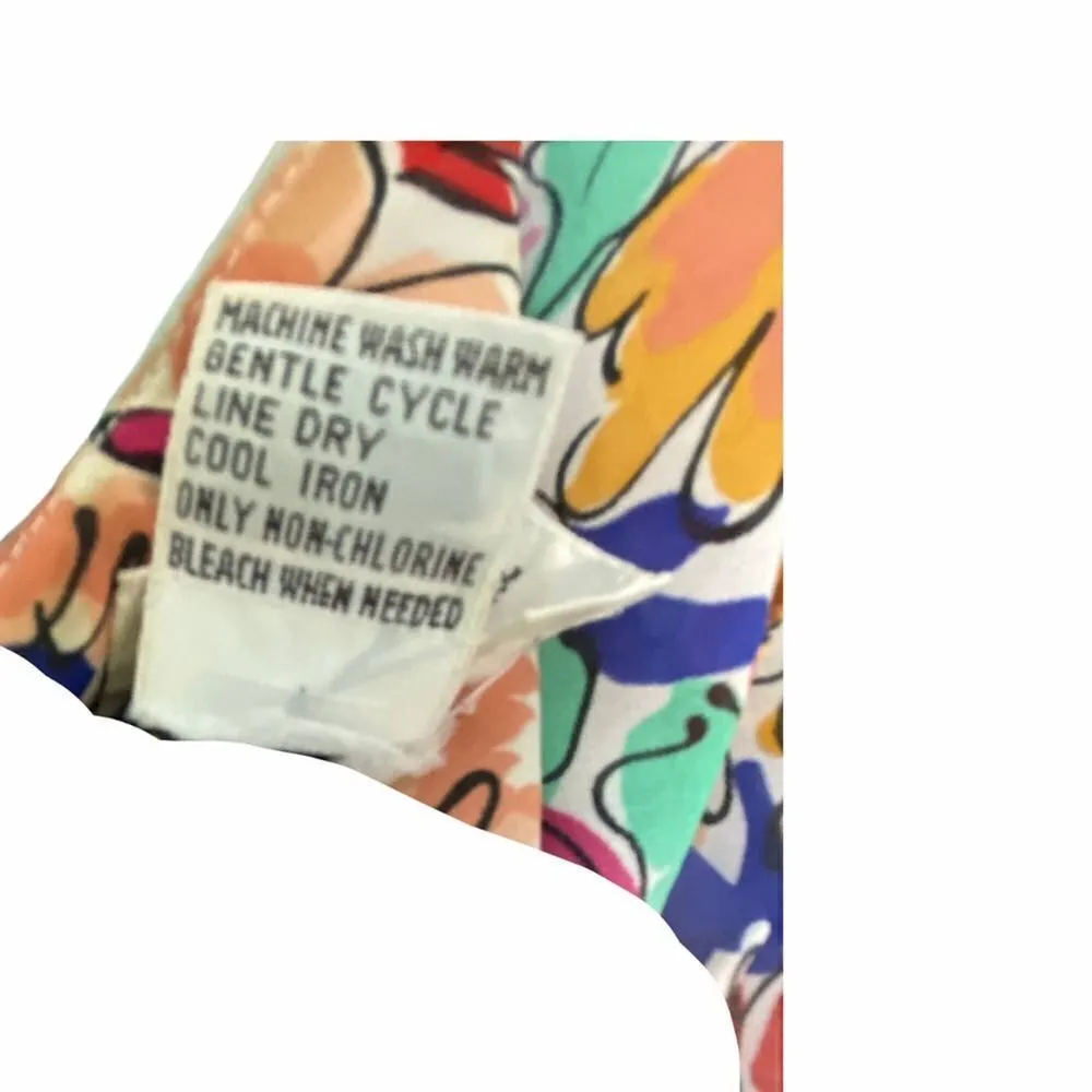 Neiman Marcus Vintage Floral Tropical Print Midi Dress Size 10 - Image 13