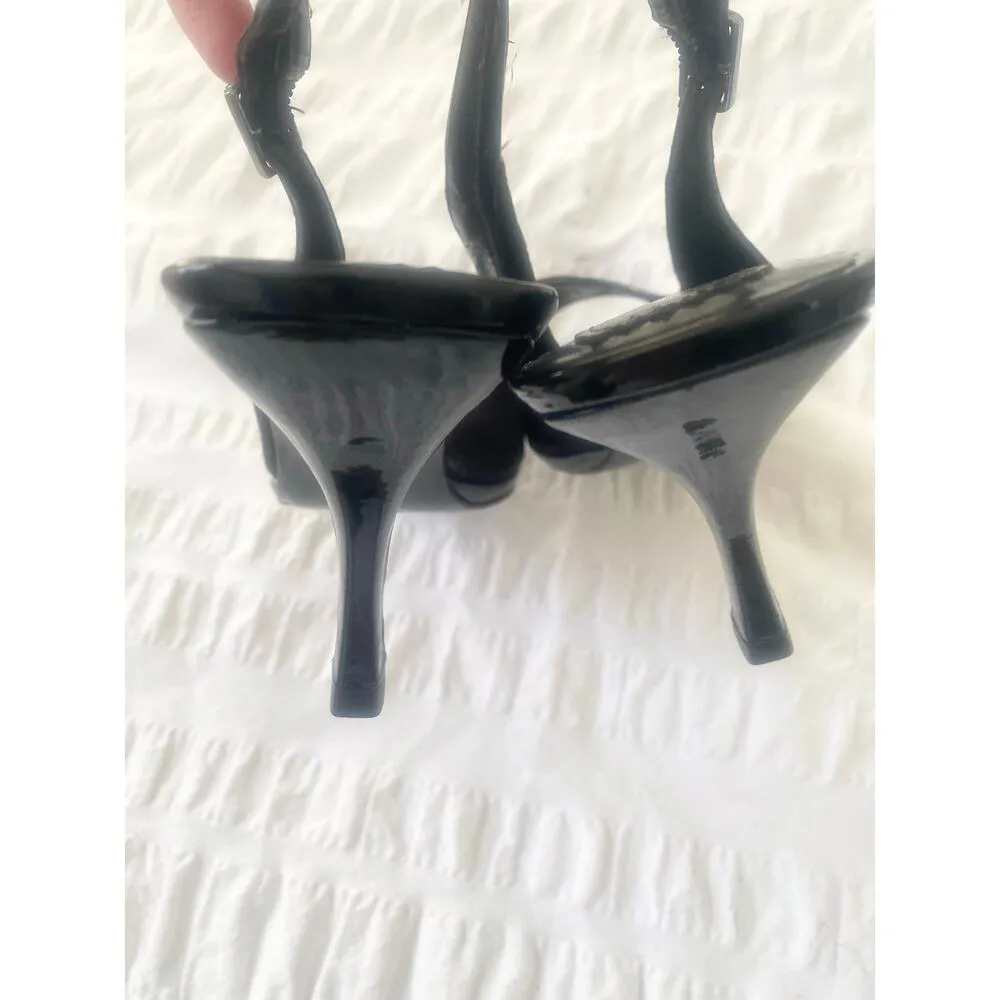 Vaneli Black Peep Toe Slingback 3”‎ Heels New Size 8 - Image 6