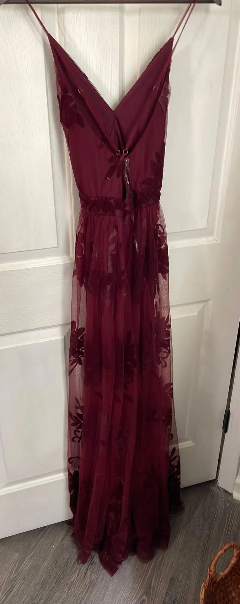 Windsor Burgundy Velvet Dress - Image 6