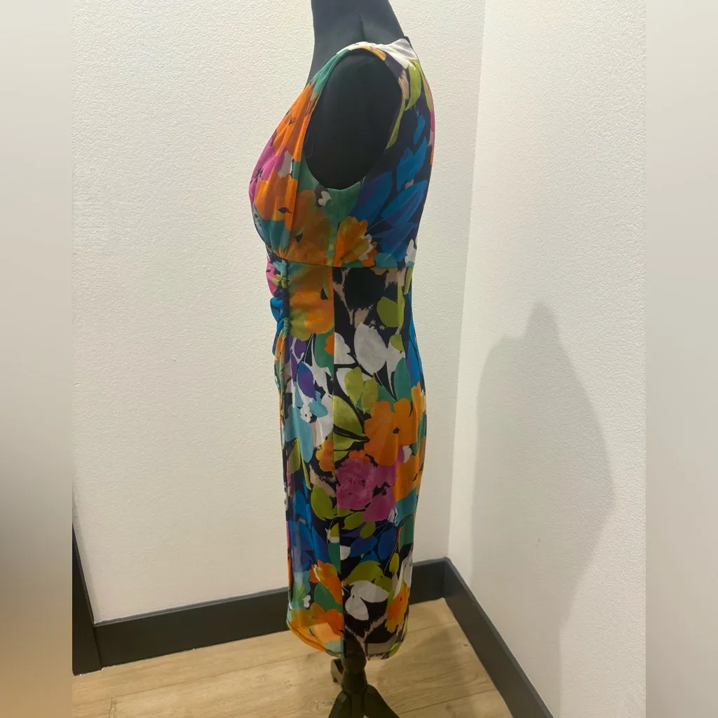 London Times Sleeveless Floral Print Dress Size 4 - Image 2