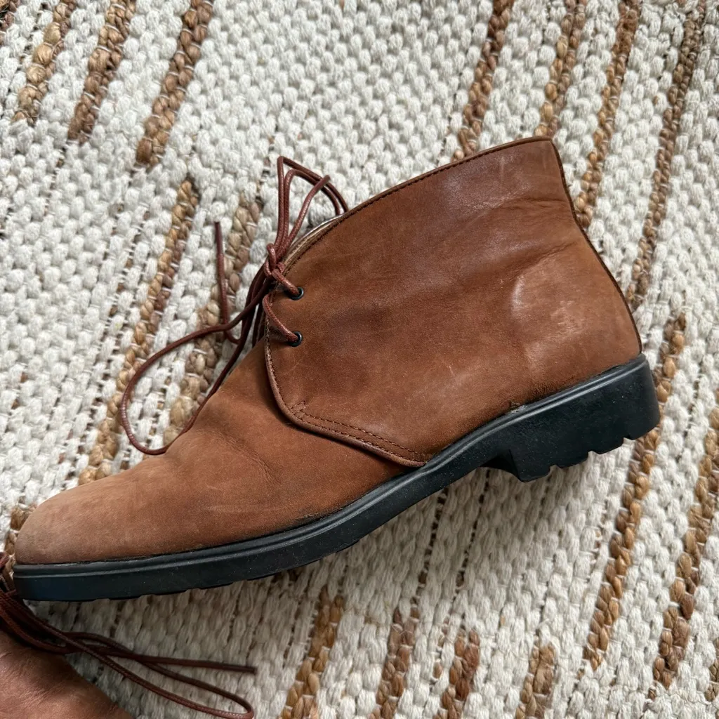 Salvatore Ferragamo Brown Suede Leather Ankle Boots - Image 3