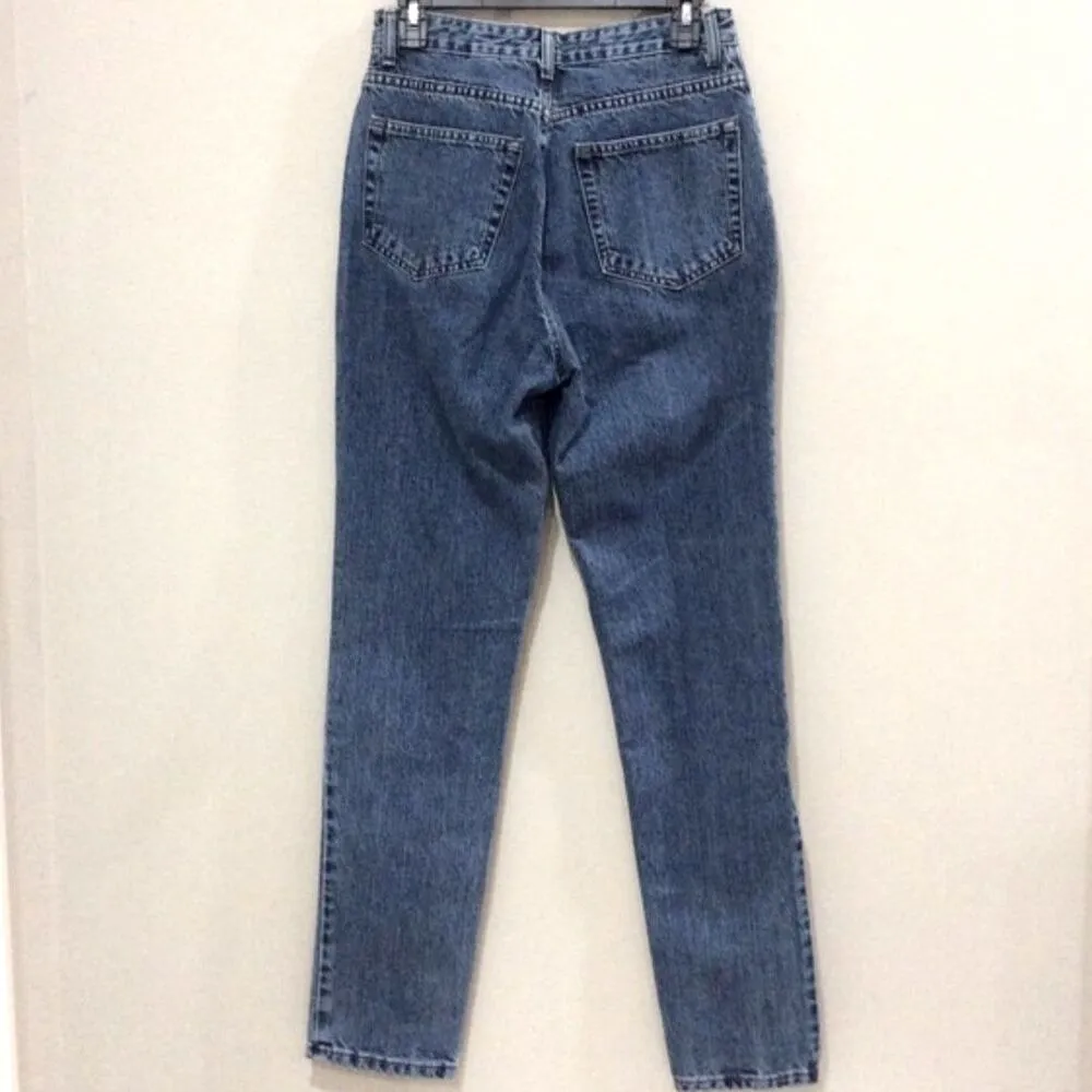 Vintage Mom Jeans High Rise Tapered Leg Blue Denim Sz 8 Long 80s Banana Republic - Image 6