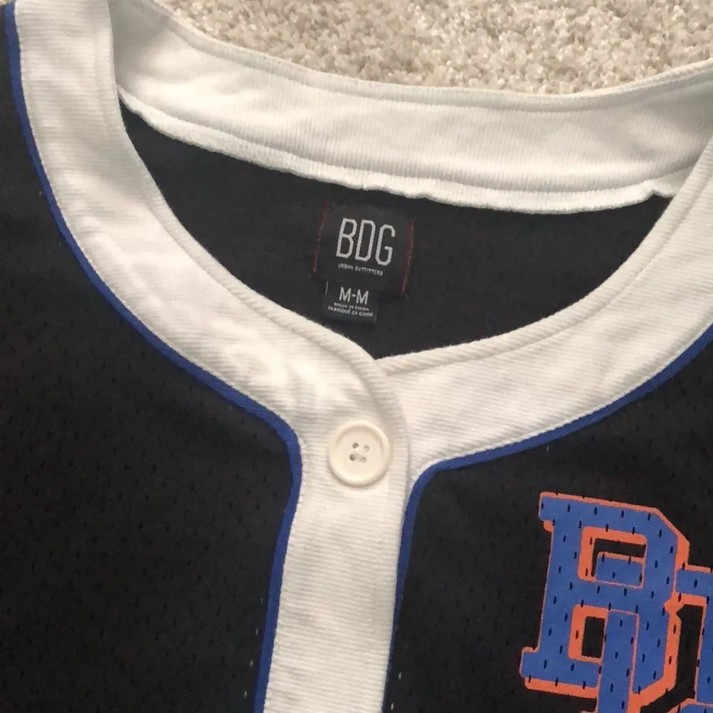 BDG crop mesh vest button open front top, size medium - Image 3