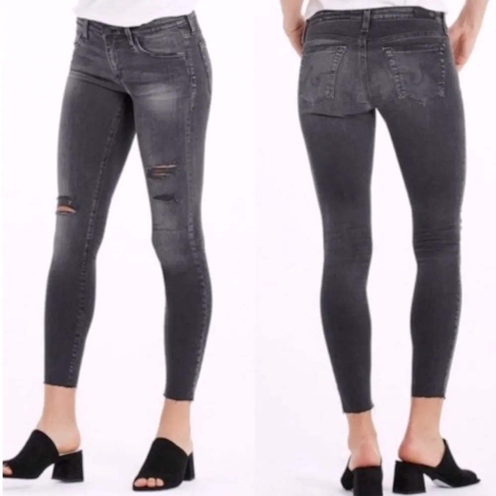 Y2K AG Adriano Goldschmied The Legging Ankle Slim Skinny Jeans 31 Faded Grunge - Image 17