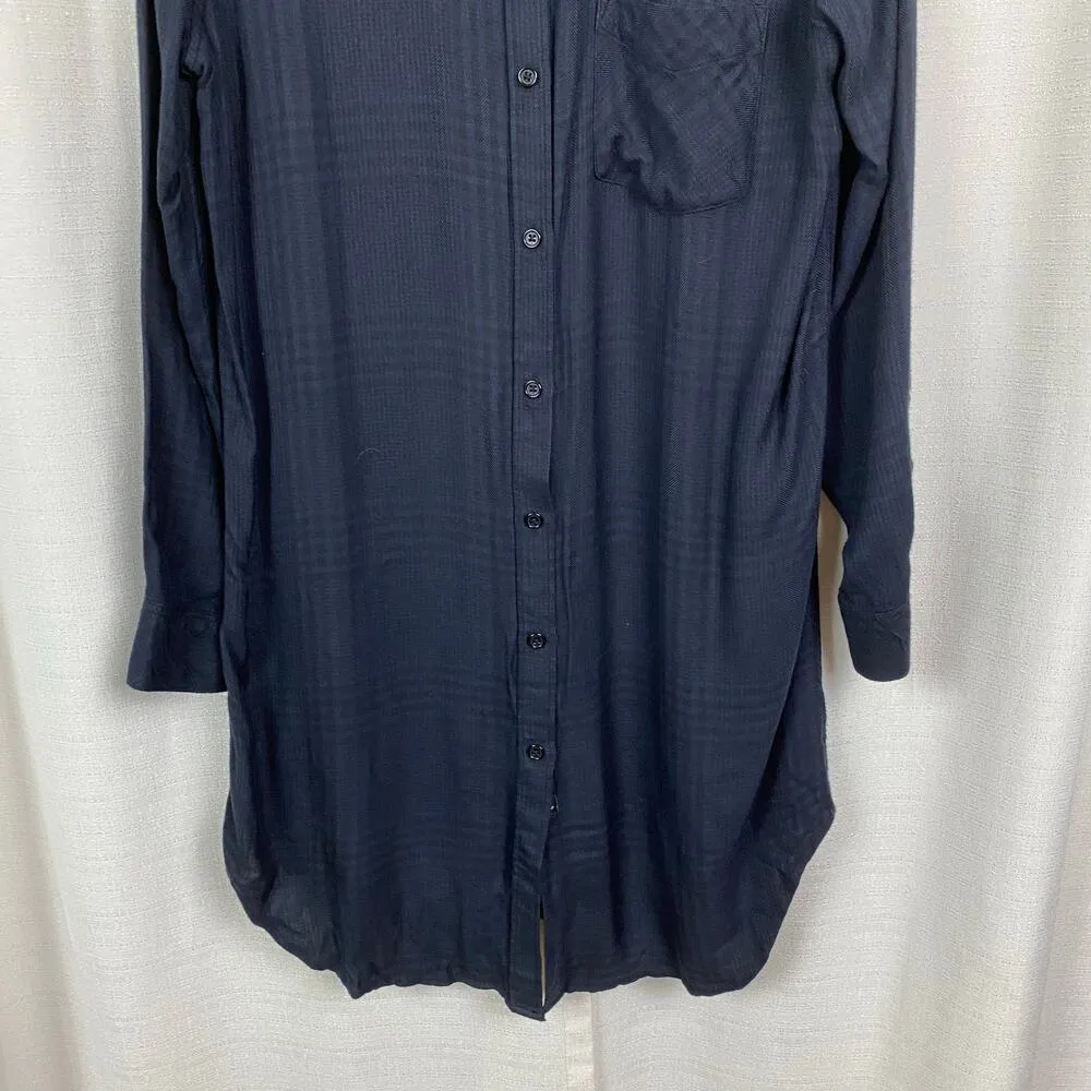 Rails Charcoal Shadow Bianca Button Up Shirt Dress Sz.M NWT - Image 7