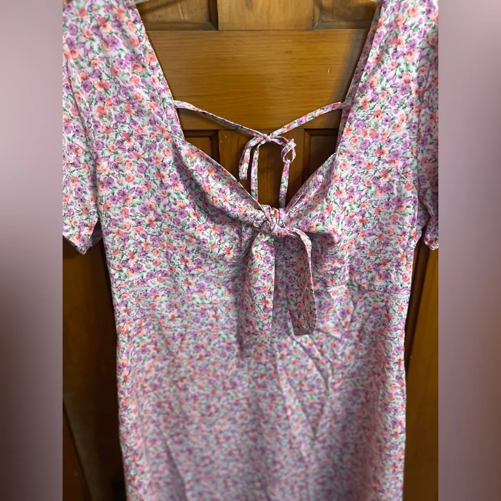 Cupshe Floral Milkmaid Dress, Size XL - Image 3