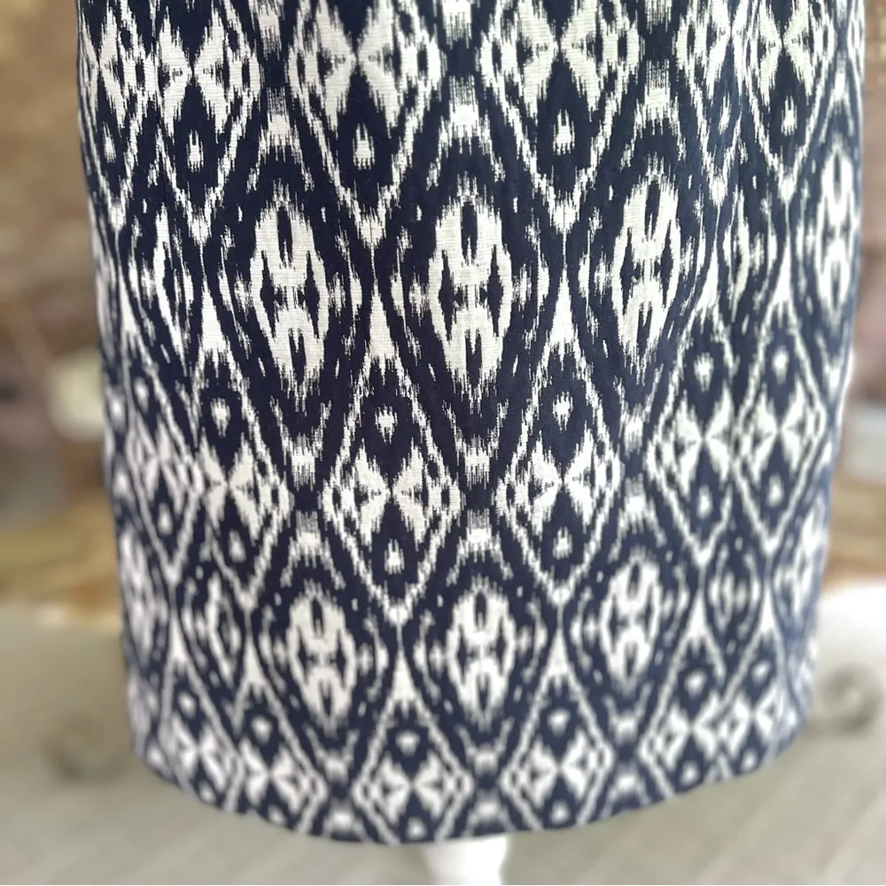 Banana Republic Navy Blue Ikat Strapless Dress 4 - Image 6