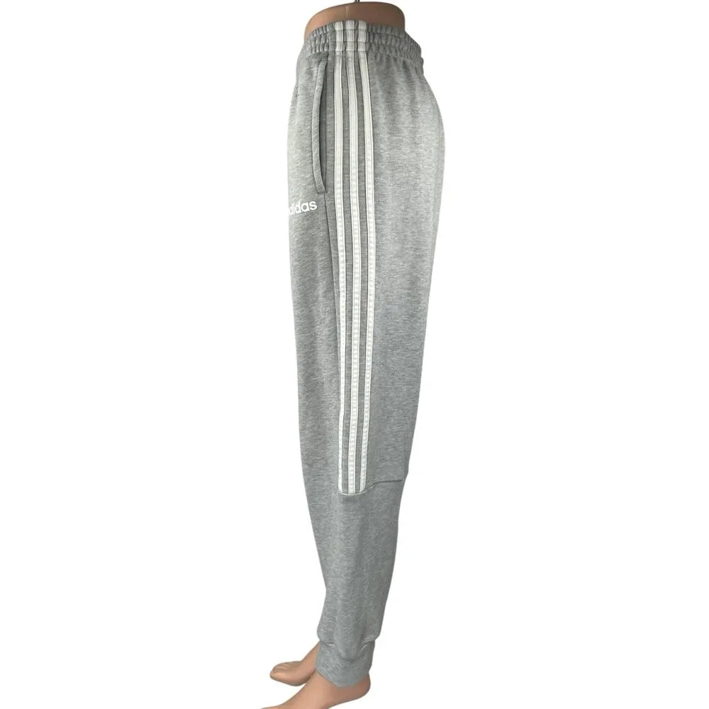 Adidas Women's Gray Striped High Waisted Athletic Jogger Sweat Pants Size M - Image 2