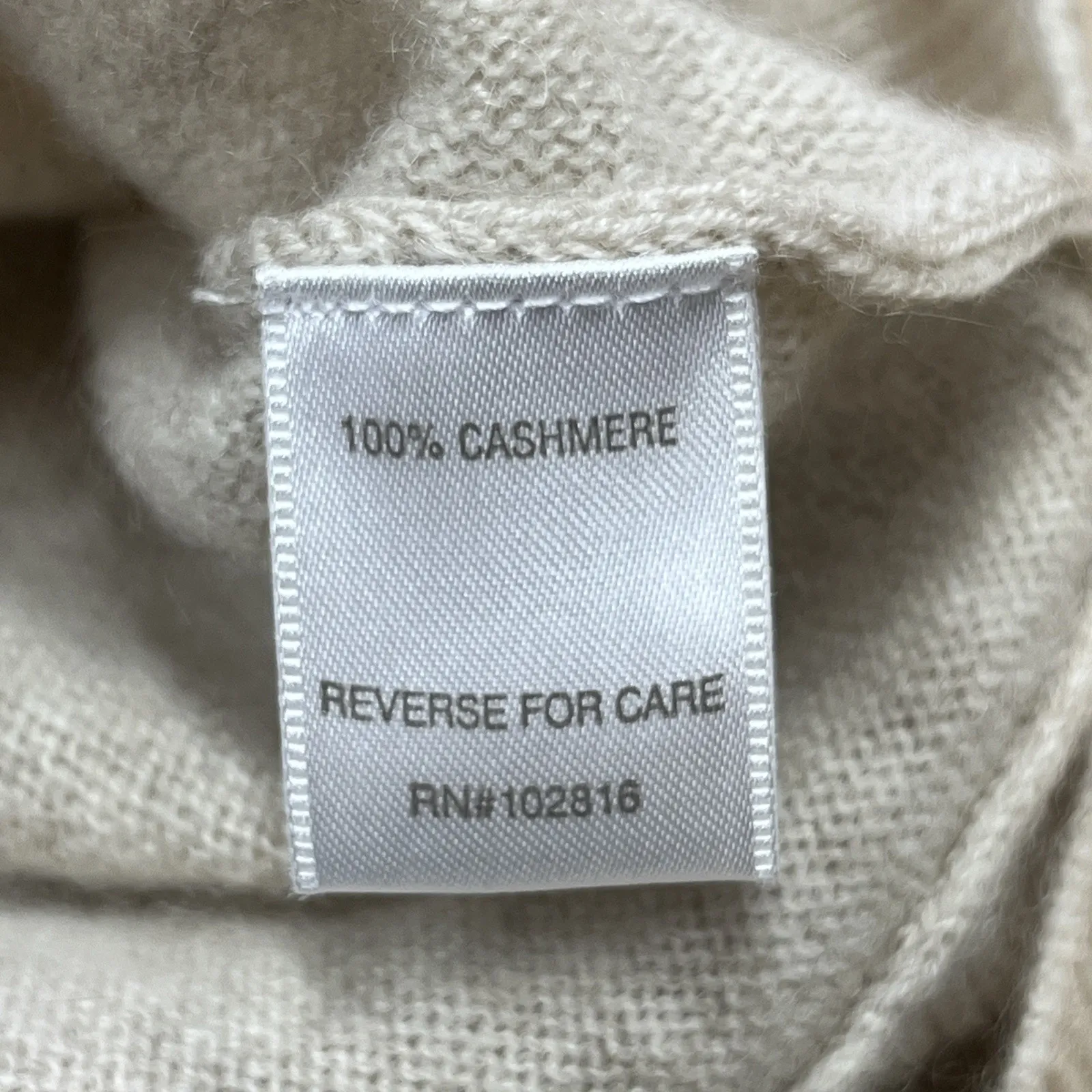 Garnet Hill Cashmere Sweater Womens Small Beige Relaxed Luxury Parisian Capsule - Image 6