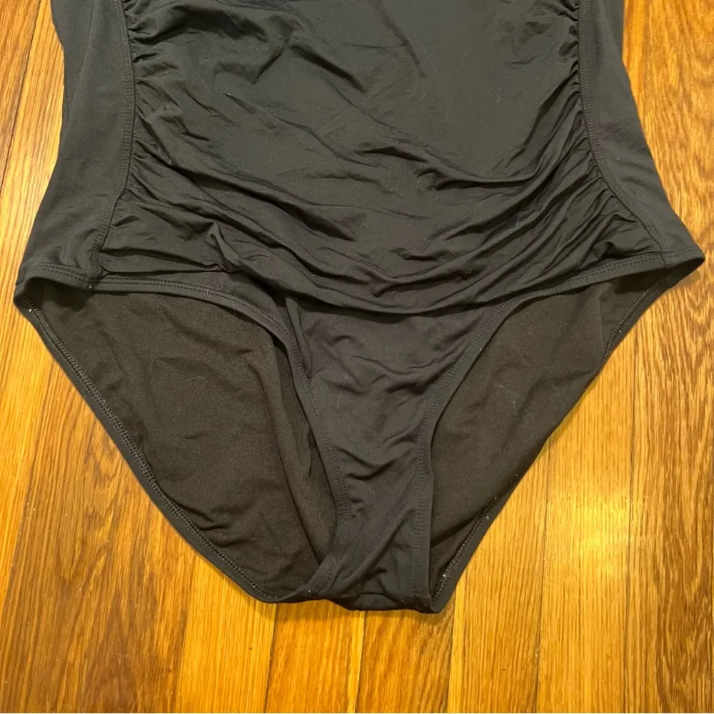 Liz Claiborne One Piece Swimsuit Black Halter 22W - Image 4
