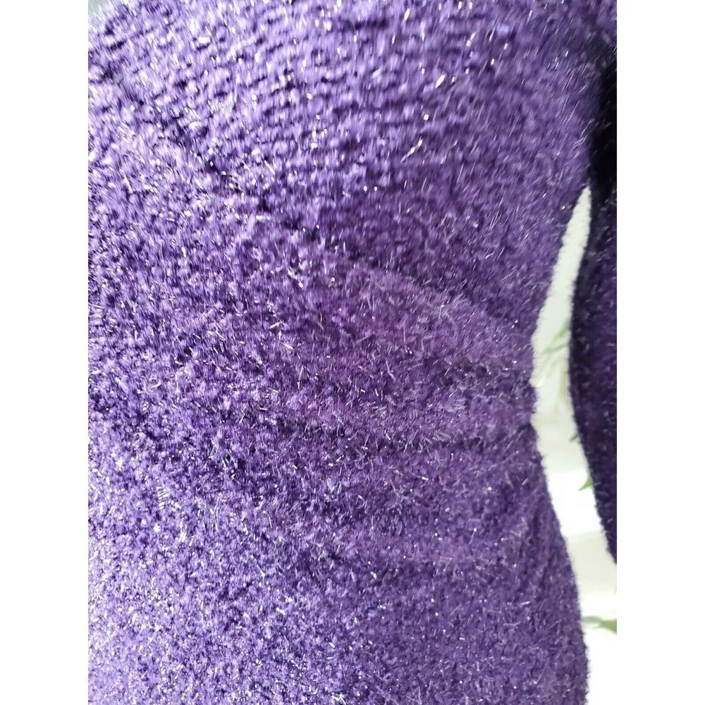 I.N.Studio Women's Purple & Black Half Sleeve Top and Dress Two Piece Size 6 - Image 7